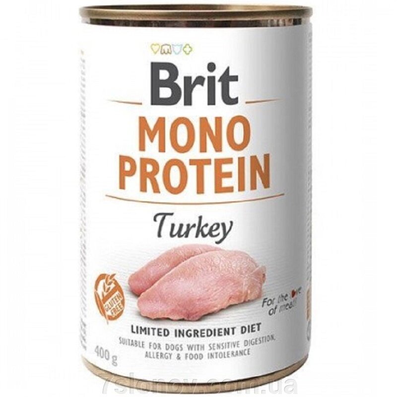 Корм для собак із чутливим травленням Mono Protein Dog з індичкою 400 г Brit від компанії Інтернет Ветаптека 7 слонів - фото 1