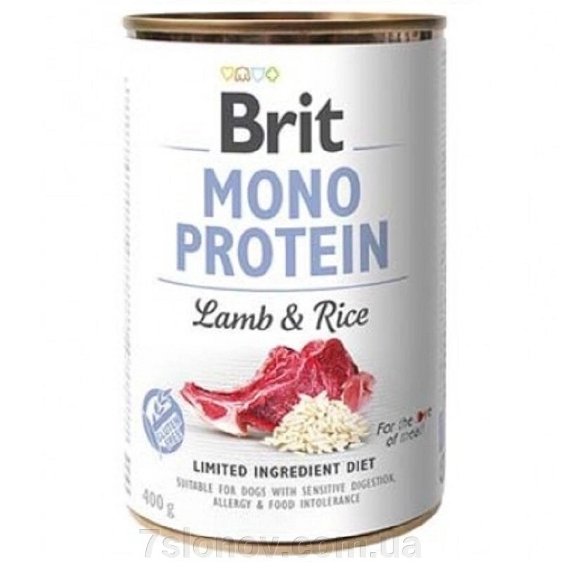 Корм для собак з чутливим травленням Mono Protein Dog з ягням та рисом 400 г Brit від компанії Інтернет Ветаптека 7 слонів - фото 1