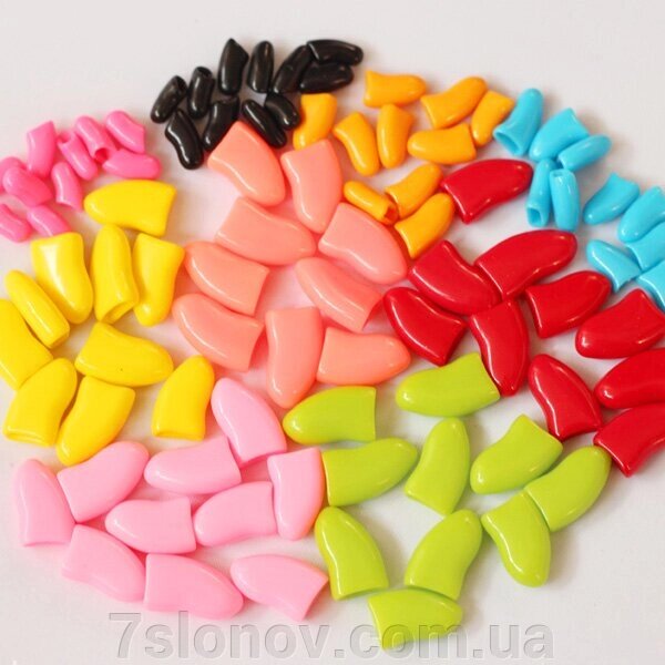 Ковпачки для пазурів Коготки ХS до 2,5 кг кольорові від компанії Інтернет Ветаптека 7 слонів - фото 1