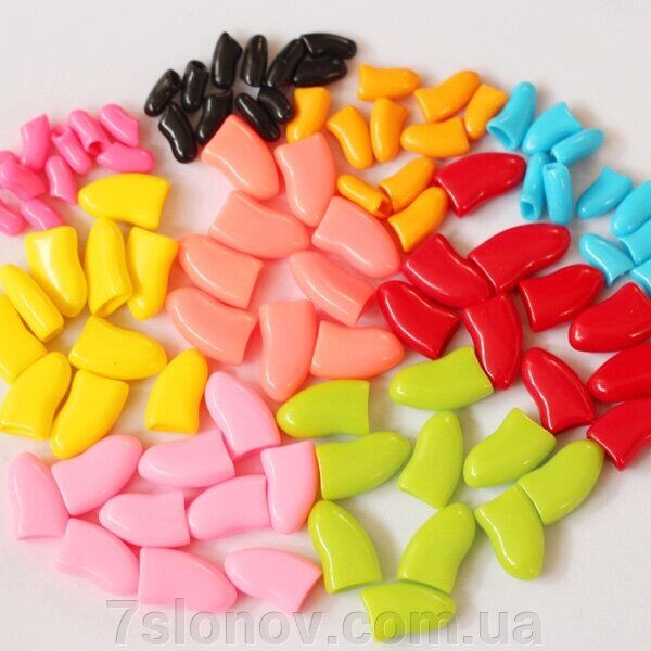 Ковпачки для пазурів Коготки S 2,5-4 кг кольорові від компанії Інтернет Ветаптека 7 слонів - фото 1
