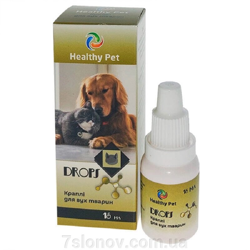 Краплі для вух кішок та собак з іонами срібла 15 мл Healthy Pet від компанії Інтернет Ветаптека 7 слонів - фото 1