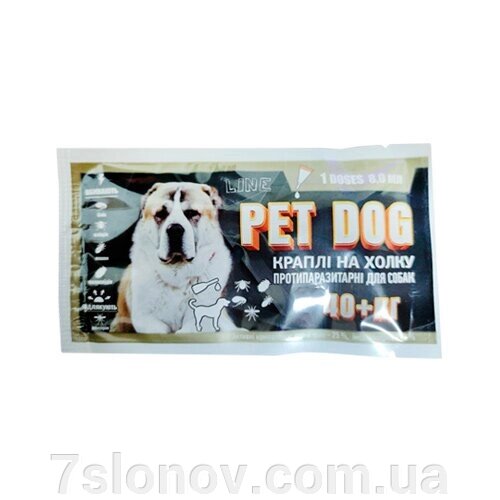 Краплі на загривку Pet Dog для собак понад 40 кг №1*8,0 мл Круг від компанії Інтернет Ветаптека 7 слонів - фото 1