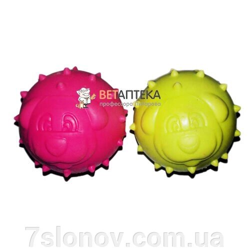 Кулька гумова з шипами кольорової 6-2 Д-6,5 см від компанії Інтернет Ветаптека 7 слонів - фото 1