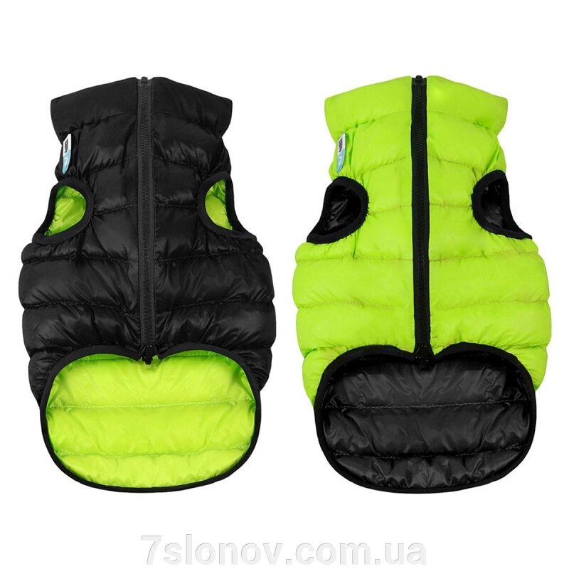 Куртка для собак AiryVest двостороння салатово-чорна М 45 В 62-64 см З 35-38 см Collar від компанії Інтернет Ветаптека 7 слонів - фото 1