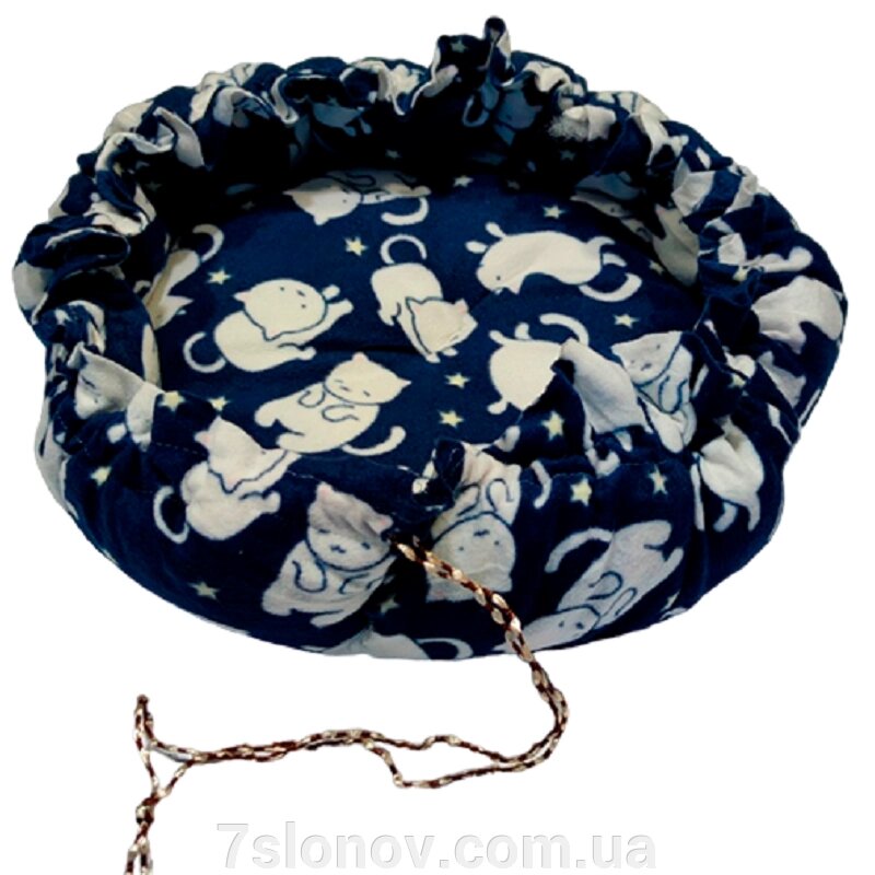 Лежанка для дрібних та середніх домашніх тварин кругла 55 см №10 від компанії Інтернет Ветаптека 7 слонів - фото 1