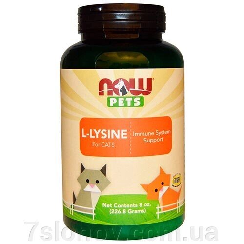 Лізин для кішок L-Lysine Now Foods Now Pets 226,8 г від компанії Інтернет Ветаптека 7 слонів - фото 1