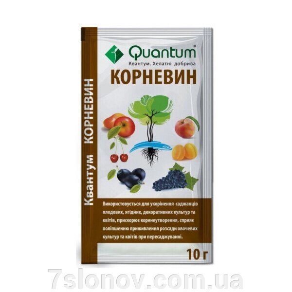 Мікродобриво-коренеутворювач Квантум Корнєвін стимулятор росту для розсади 10 г Біохім-Сервіс від компанії Інтернет Ветаптека 7 слонів - фото 1