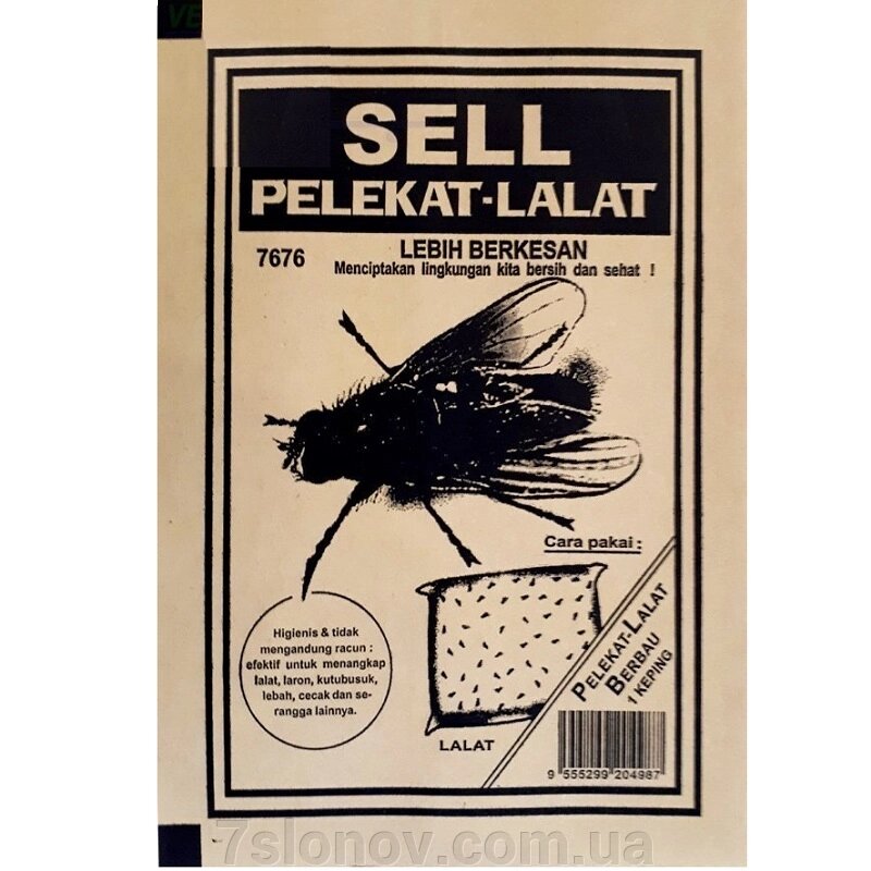 Наклейки від мух Sell Pelekat Lalat розмір 19*14 см упаковка 10 шт Китай від компанії Інтернет Ветаптека 7 слонів - фото 1