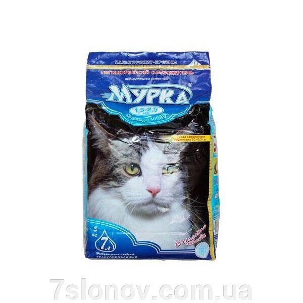 Наповнювач для кішок Мурка 2,5 кг від компанії Інтернет Ветаптека 7 слонів - фото 1