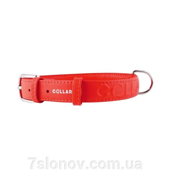 Нашийник Collar Glamour з об'ємним написом ширина 35 мм довжина 46-60 см червоний 3458 3 від компанії Інтернет Ветаптека 7 слонів - фото 1