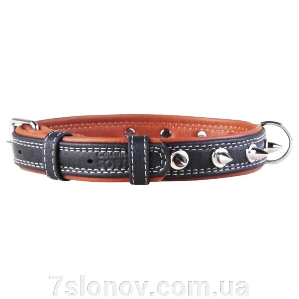 Нашийник CoLLar SOFT із шипами чорний 35 мм 46-60 см 7212 від компанії Інтернет Ветаптека 7 слонів - фото 1