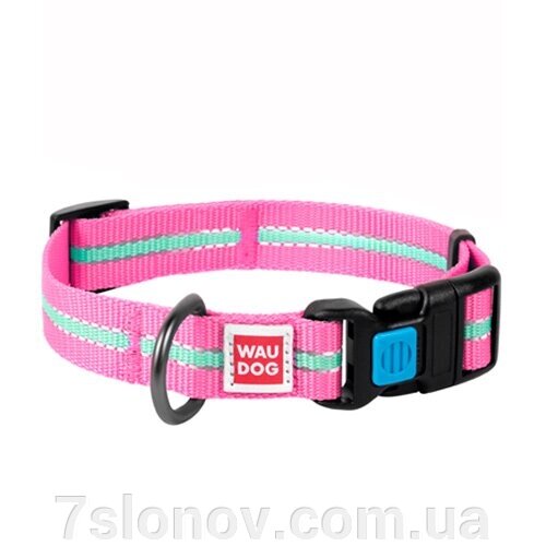 Нашийник WAUDOG Nylon світлонакопичувальний рожевий 25 мм х 31-49 см COLLAR 45647 від компанії Інтернет Ветаптека 7 слонів - фото 1