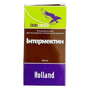 Розчин для ін'єкцій Інтермектин 1% флакон 100 мл Interchemie