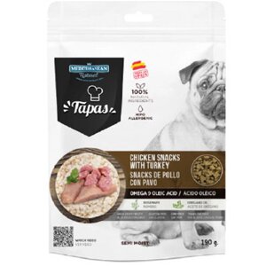 Ласощі для собак Tapas Gourmet Chicken and Turkey з м'ясом індички та курки 190 г Mediterranean Natural
