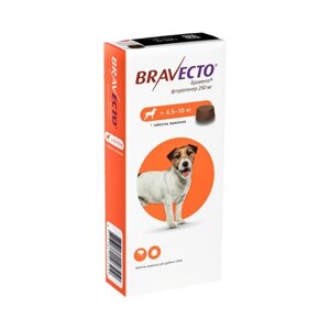 Таблетка Бравекто від бліх та кліщів для собак 4,5-10 кг №1 MSD AH