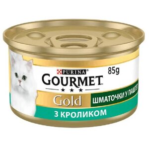 Корм для котів Gourmet Gold кролик шматочки у паштеті 85 г Purina