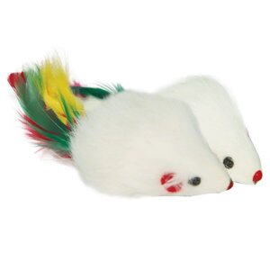 Іграшка для котів Миша 3,5 брязкальце з пером FOX SH02