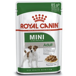 Корм для собак дрібних порід Mini Adult шматочки у соусі 85 г Royal Canin