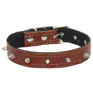 Ошийник шипи шкіра 35 мм 43-57 см Franty Наполеон 35013/2 коричневий
