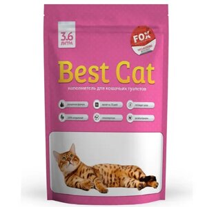 Наповнювач для котячих туалетів Best Cat Pink Flowers силікагелевий з ароматом рожевих квітів 3,6 л Fox