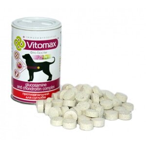 Вітаміни Vitomax для собак з глюкозаміном та хондроїтином для суглобів 75 таблеток 200091 в Харківській області от компании Интернет Ветаптека 7 слонов