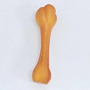 Іграшка для собак Кістка зі звуком гумова жовта 16 см Китай