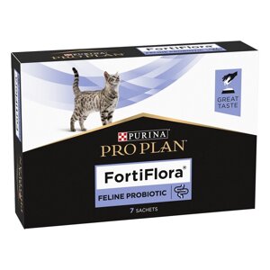 Порошок для котів та кошенят Пробіотик Proplan Fortiflora Cat для підтримки мікрофлори ШКТ 1 г №7 Purina Pro Plan