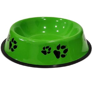 Миска для собак нержавіюча сталь Зелена 0,8 л 26 см