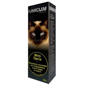 Паста для кішок та кошенят Premium для шкіри та вовни 100 г Unicum