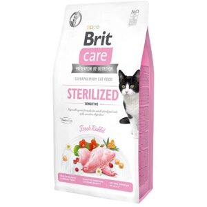 Корм для стерилізованих котів із чутливим травленням Sterilized Sensitive із кроликом 400 г Brit Care