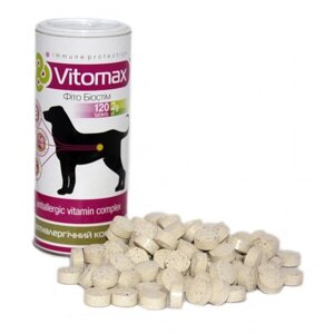 Вітаміни Vitomax для собак протиалергічний комплекс 120 таблеток 200121 в Харківській області от компании Интернет Ветаптека 7 слонов