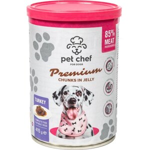 Корм для дорослих собак Pet Chef шматочки індички у желе 415 г Pet Chef