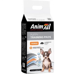 Пелюшки для собак та цуценят Puppy Training Pads 60*60 см з активованим вугіллям 50 штук AnimAll