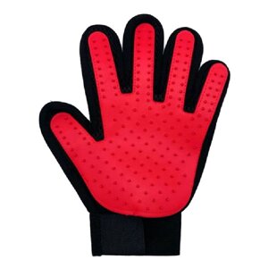 Рукавиця для вичісування шерсті True Touch червона домашніх тварин фурмінатор ліва