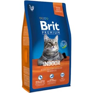 Корм для котів Брит дорослих в приміщенні Brit Premium Indoor Chicken 8 кг ВЕСОВИЙ ціна за 1 кг