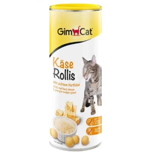 Таблетки Kase-Rollis GimCat для кішок з сиром та вітамінами A, E, D 850 таблеток GimpCat