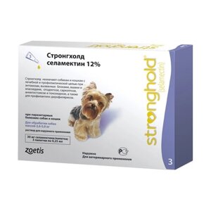 Стронгхолд Stronghold краплі для собак 2,6 - 5 кг 1 піпетка Zoetis в Харківській області от компании Интернет Ветаптека 7 слонов