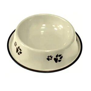 Миска для собак нержавіюча сталь бежева 0,4 л 22 см