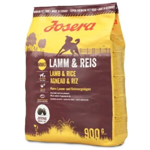 Сухий корм для собак із проблемами травлення Lamb and Rice з ягням та рисом 900 г Josera