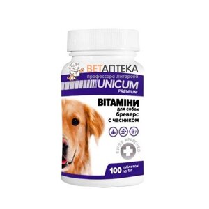 Вітаміни для собак Бреверс із часником 100 таблеток 100 г UNICUM premium
