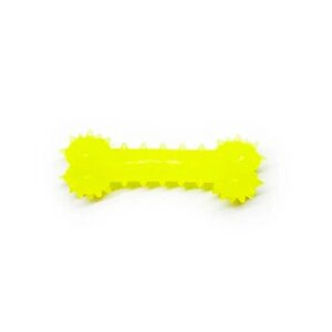 Іграшка для собак Кісточка жовта із запахом ванілі 8 см FOX TF-002