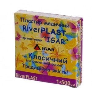 Пластир медичний RiverPlast Класичний на тканинній основі 1 см х 500 см IGAR