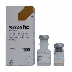 Вакцина vaxx: on POX із розчинником проти віспи птиці Vaxxinova