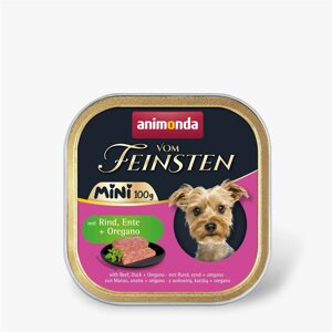 Корм для собак міні Vom Feinsten Adult Mini з яловичиною, качкою та орегано 100 г Animonda