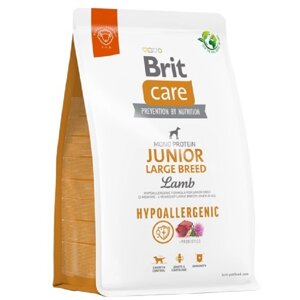 Сухий корм для цуценят великих порід Dog Hypoallergenic Junior Large Breed з ягням 1 кг Вагової Brit Care