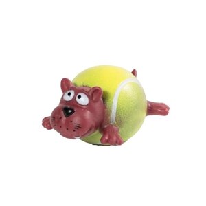 Іграшка для собак вінілова Тигр з тілом-м'ячем 9 см FOX FS-0064