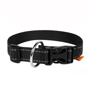 Нашийник Dog Extreme нейлон з ручкою чорний 40 мм х 55-75 см COLLAR 67051