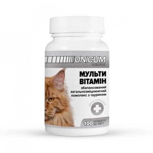 Вітаміни Унікум преміум UNICUM premium для кішок мультивітамін 100 таблеток 50 г