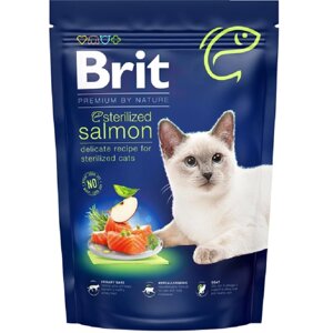 Сухий корм для стерилізованих котів Cat Sterilized Salmon із лососем 300 г Brit Premium