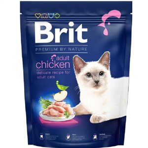 Сухий корм для кішок Cat Adult Chicken з куркою 300 г Brit Premium